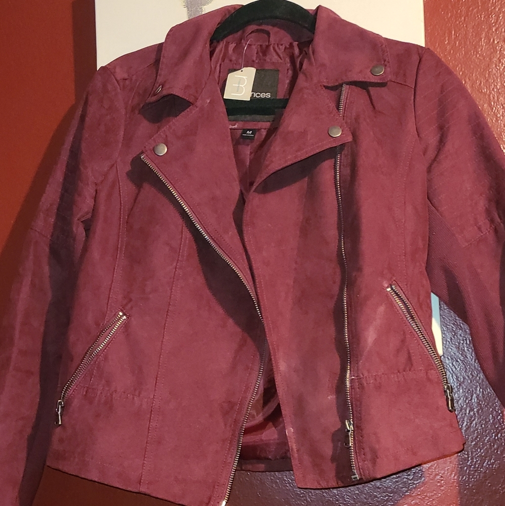 Burgundy suede jacket
